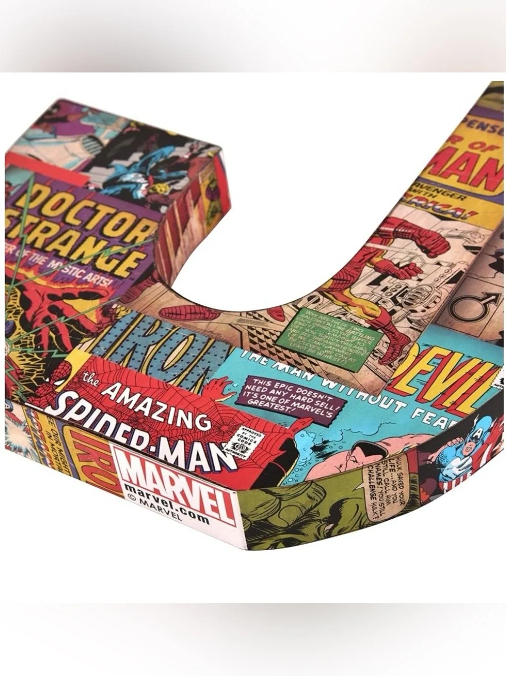 Marvel Comic Collage Letter J